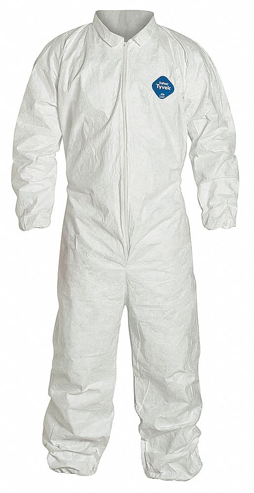 Collared Tyvek(R), White, Elastic, 5XL