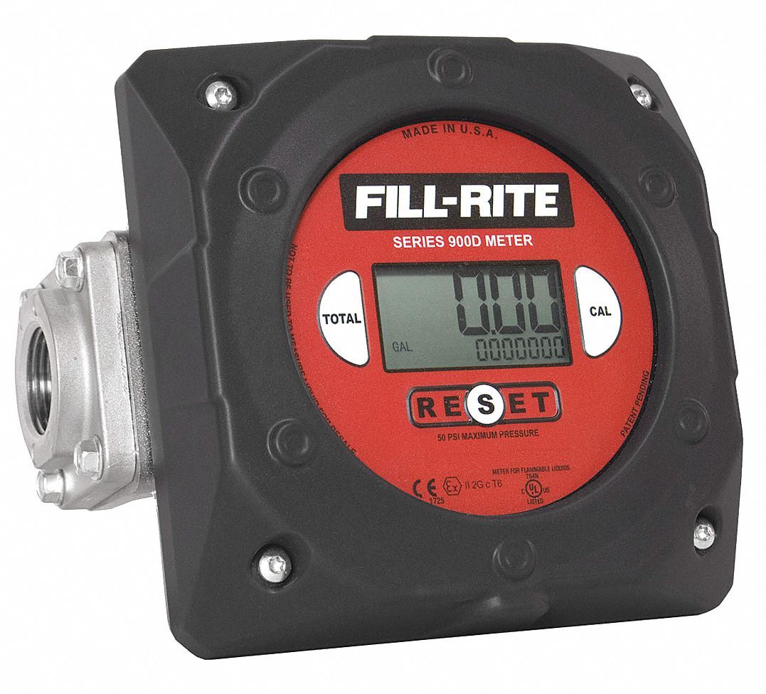 Flowmeter, Nutating, 1 In, 6 to 40 GPM
