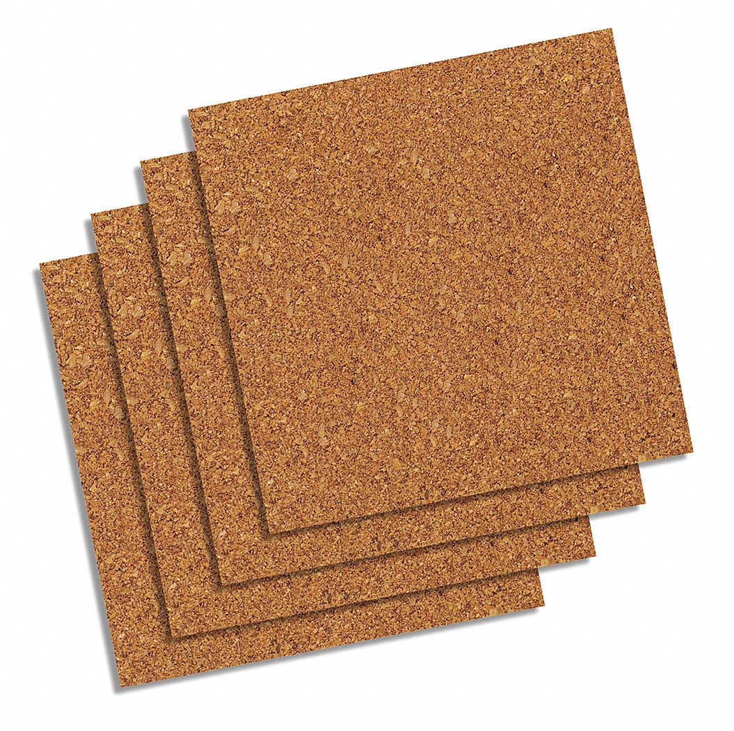Bulletin Board Tiles, Natural, PK 4