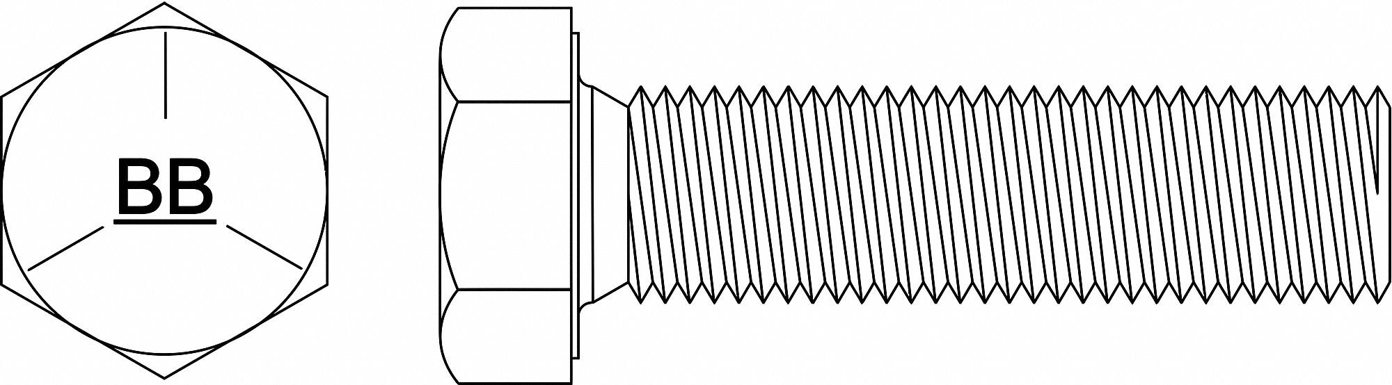 Tap Bolt, 7/8-9 x 3-1/2 In, PK10