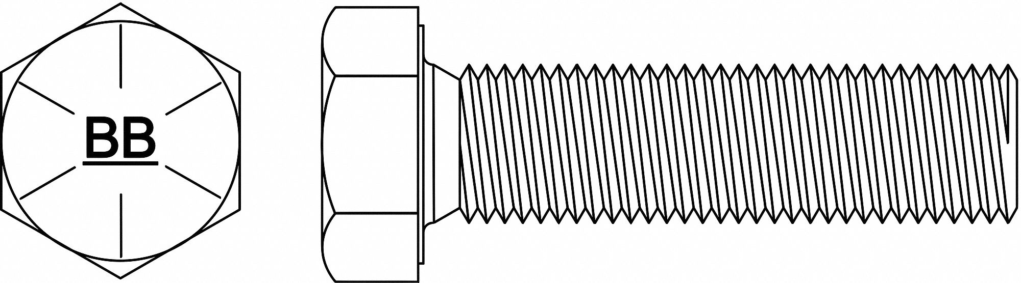 Tap Bolt, 5/16-24 x 1-1/2 In, PK35