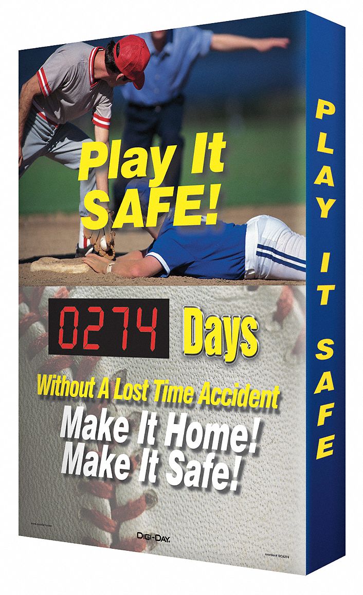 Scoreboard, Play It Safe, 24 x 36 In.