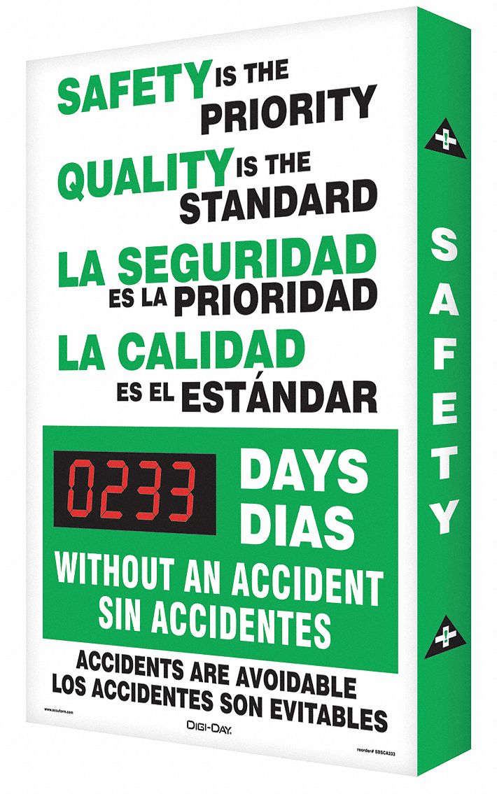 Scoreboard, Safety Priority, 24 x 36 In.