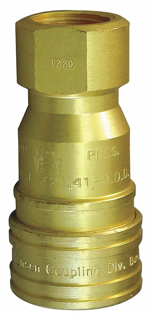 Coupler Socket, Brass, 1/2
