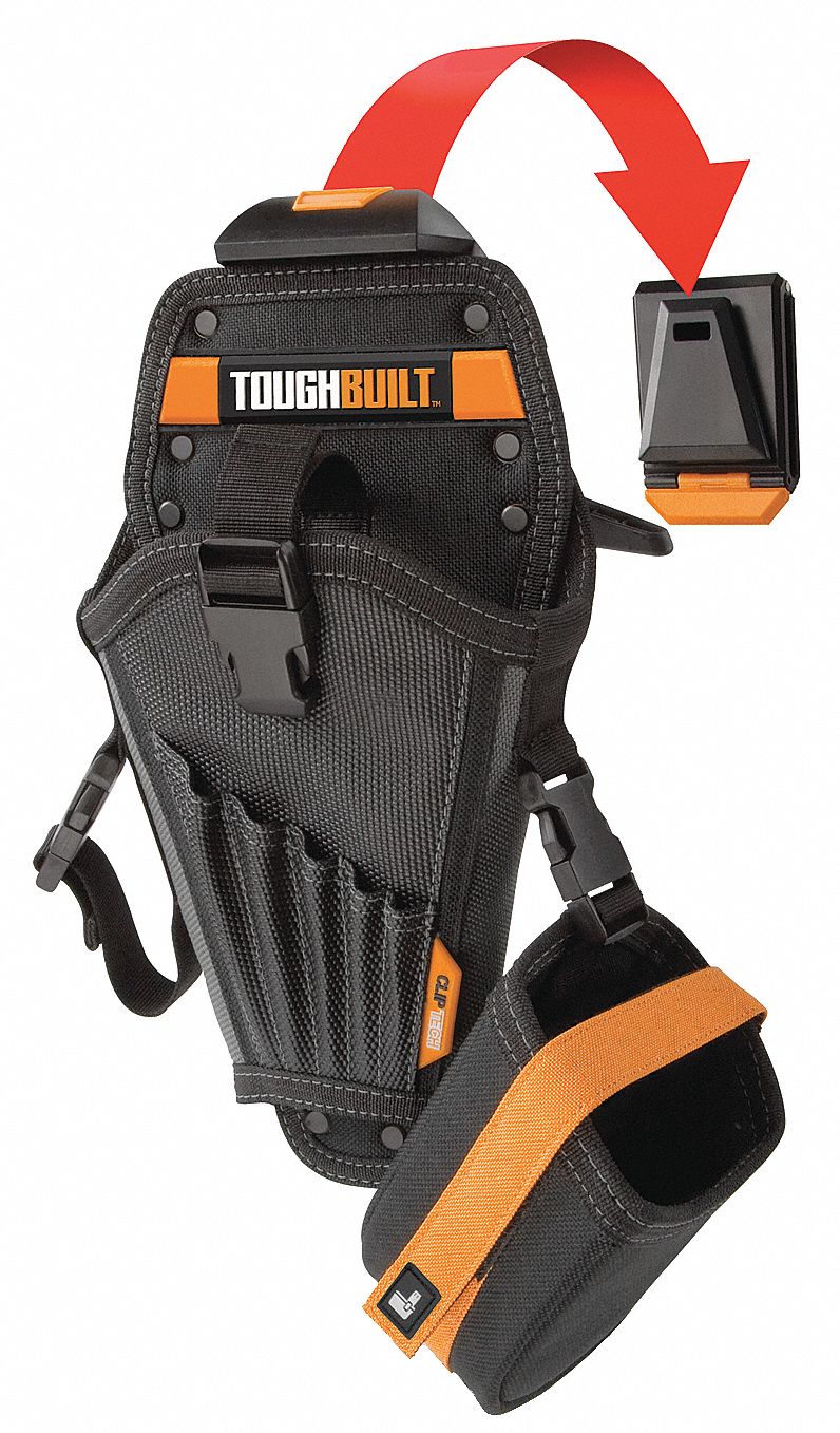 Drill Holster, 9-13/16 x5-1/8 x13, Blk/Ylw