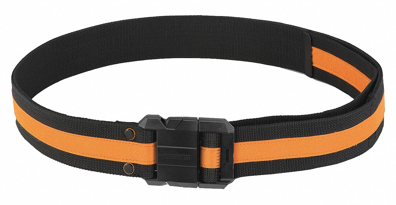 Sling Belt, 30 to 54 In Waist, Blk/Ylw