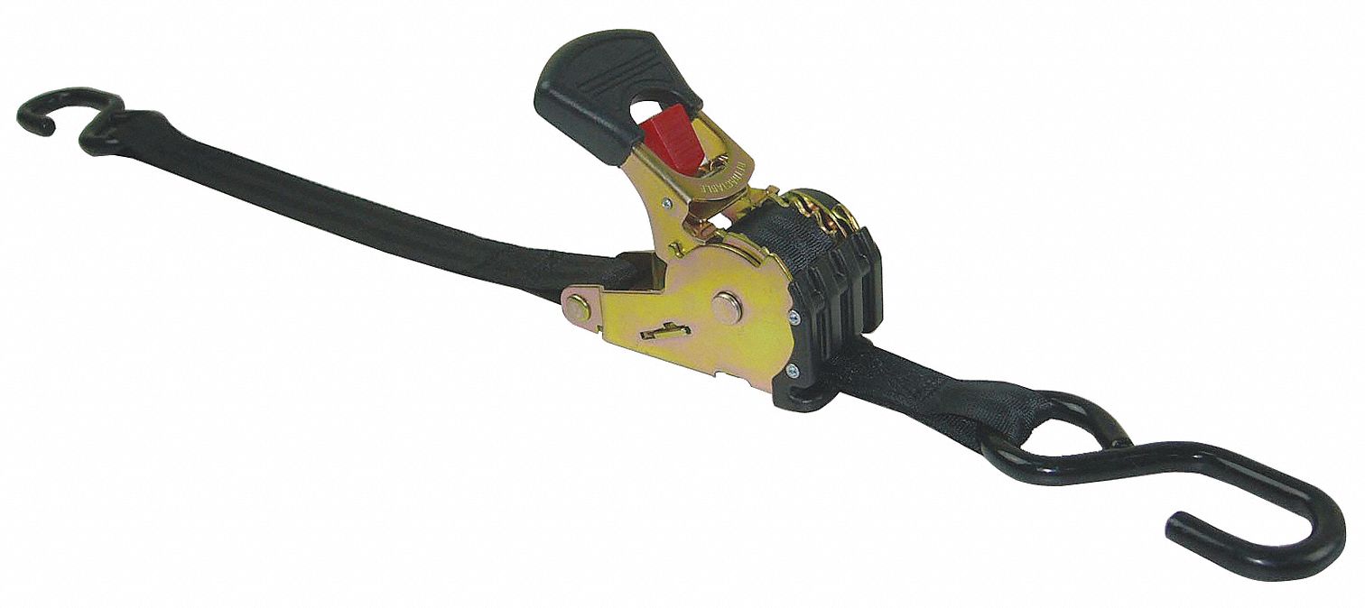 Cargo Strap, Retractable 6ft x 1In, PK2