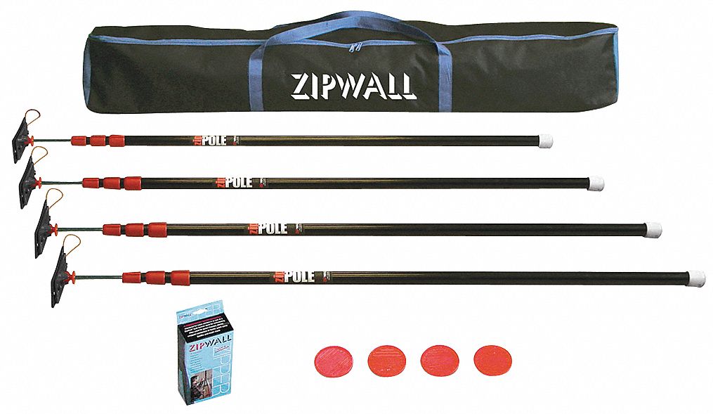 Barrier System, With 4 Steel 10 Ft Poles
