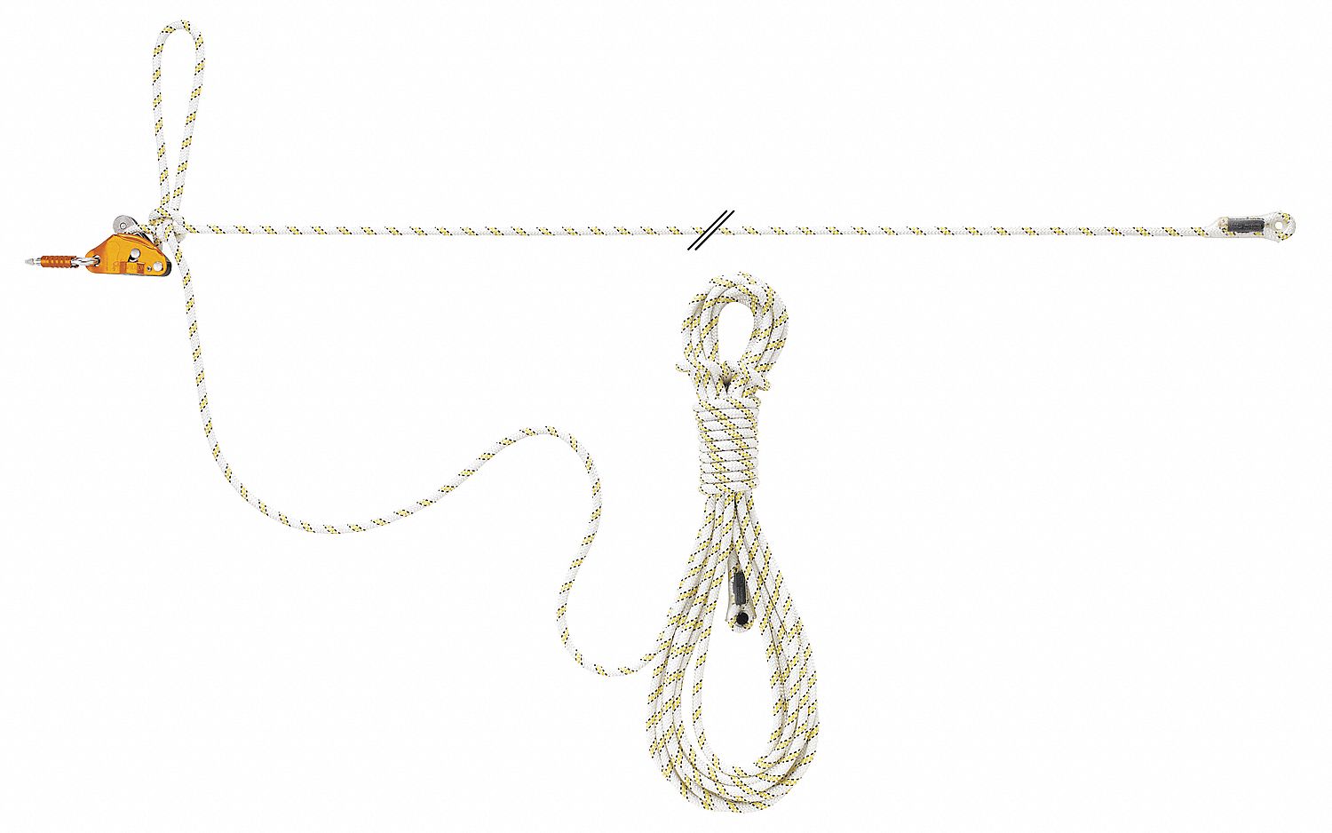 WorkPostioning Lanyard, Adjustable, 33ft L