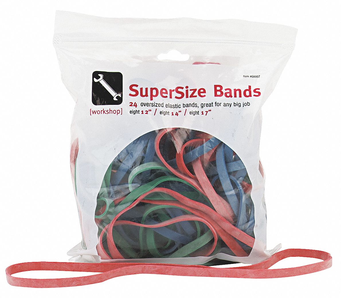 Rubber Band, 17, 14, 12 In, Asst, PK 24