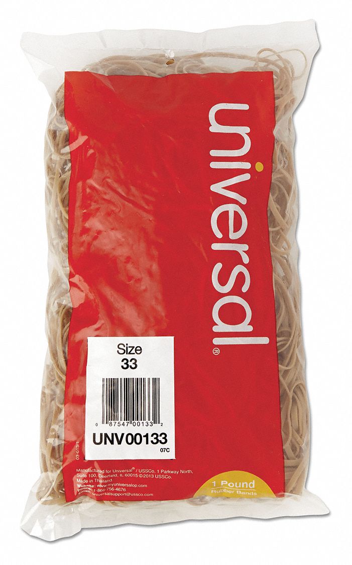 Rubber Band, 3-1/2 In., Sz 33, Beige, PK 630