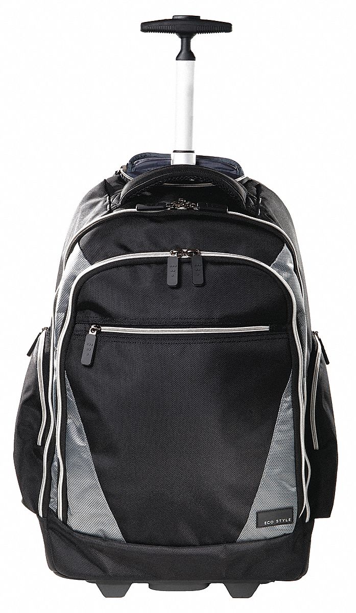 Roller Laptop Case, Blk/Platinum, 17.3 In.