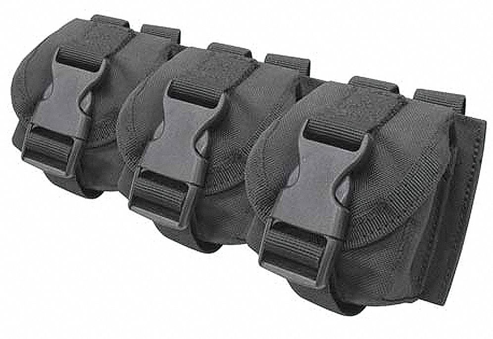 MOLLE  Pckt, Triple Frag Grenade, Black