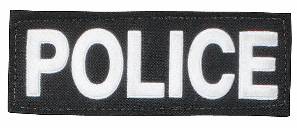 GH Tactical POLICE ID, Hook Backing, S, Blk
