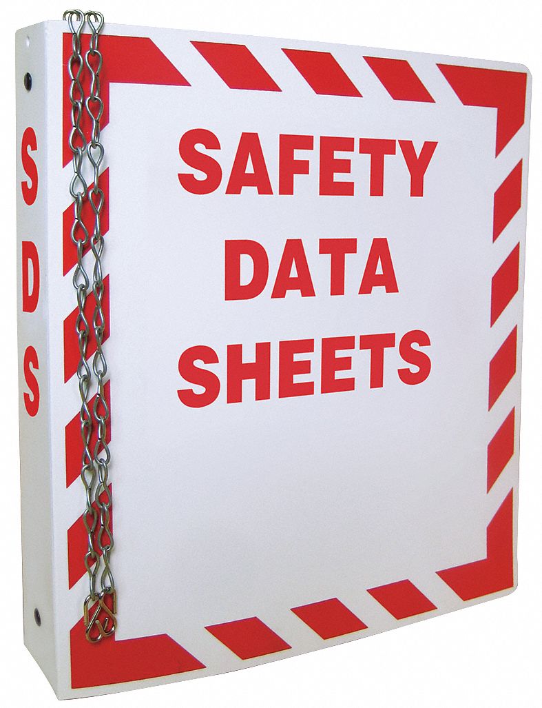 MSDS Binder, Red on White
