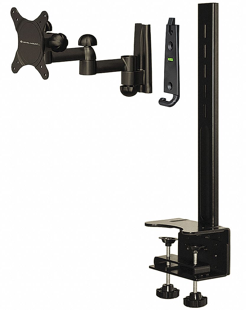 Flat Panel Mount, Desktop, Alum, Black