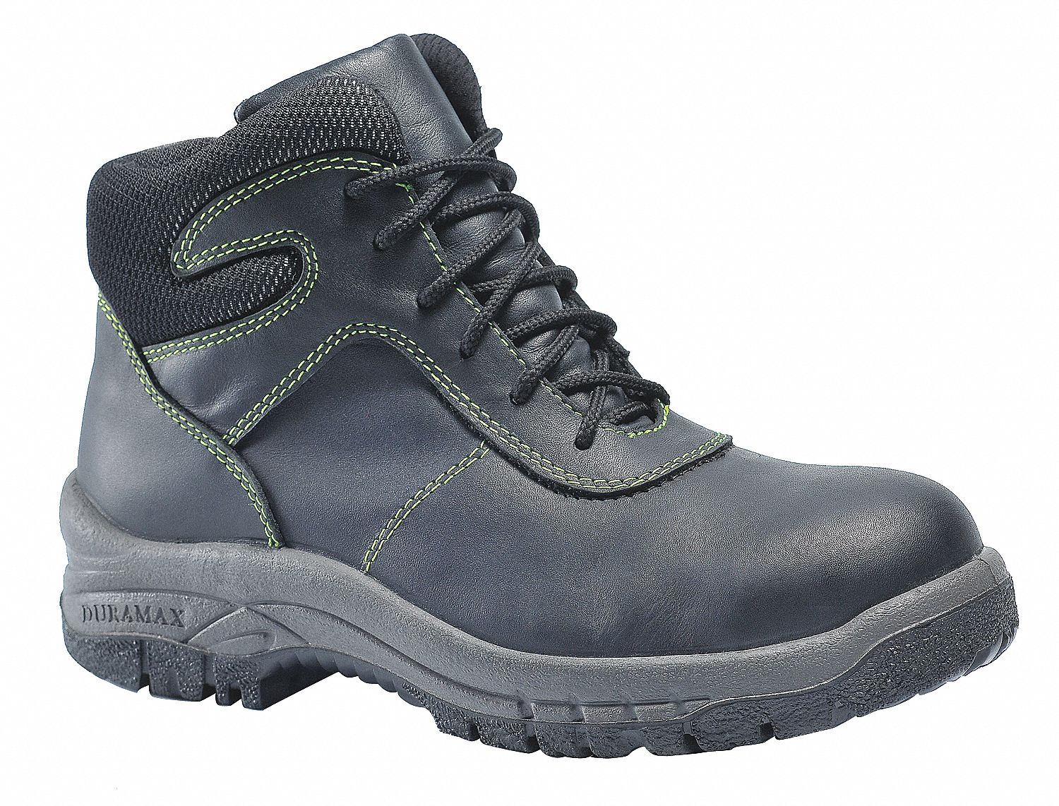 Work Boots, Steel Toe, 6 In, Black, 10, PR