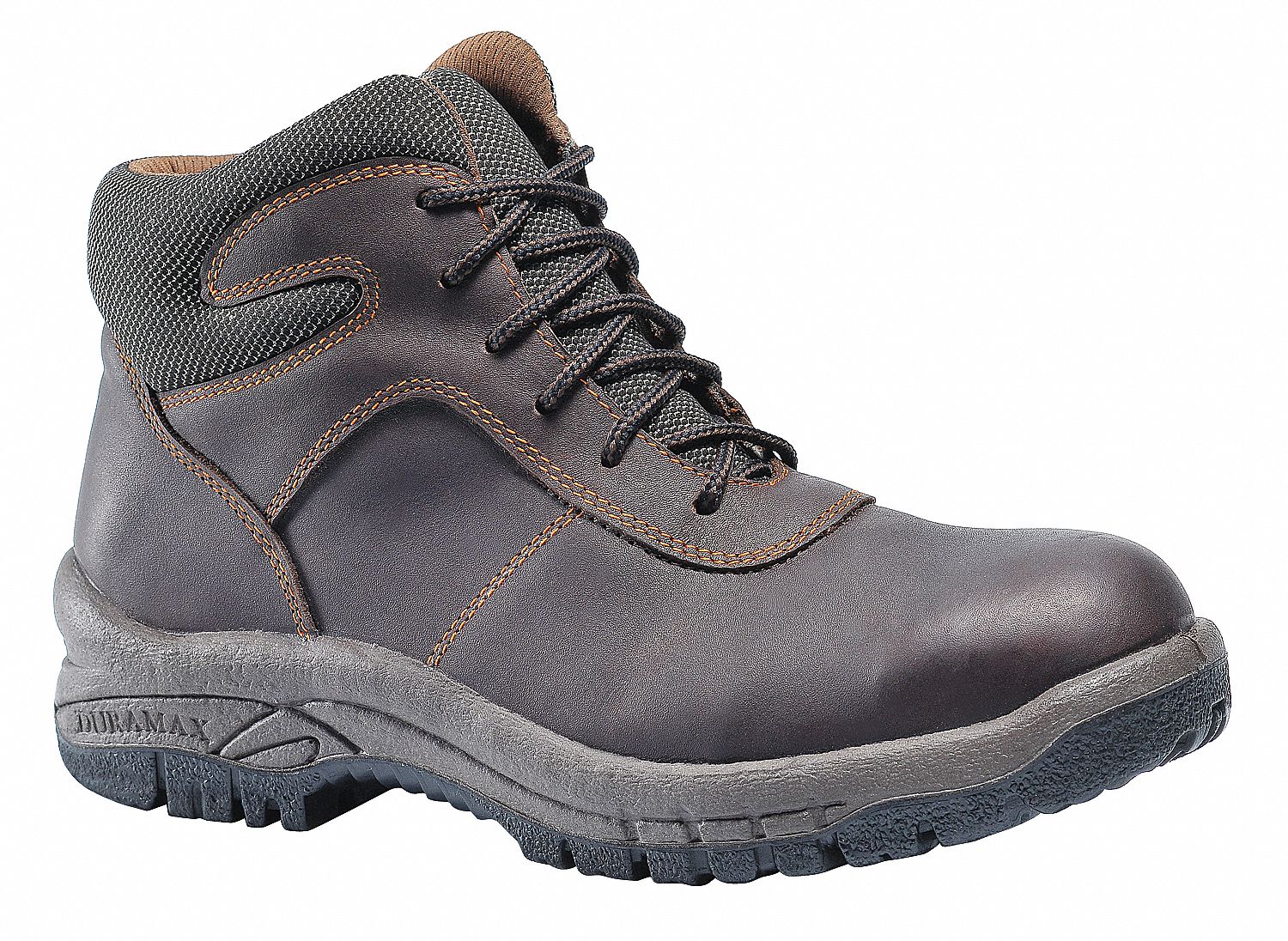 Work Boots, Steel Toe, 6 In, Brown, 10, PR