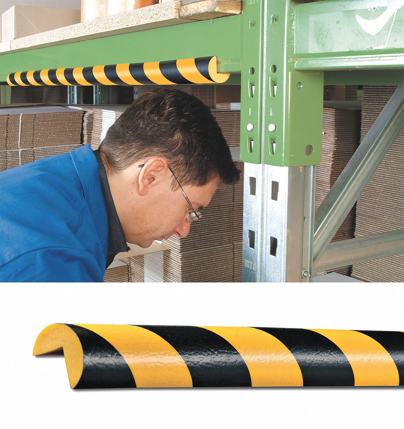 Corner Bumper Guard, L 39-1/2 In, Foam