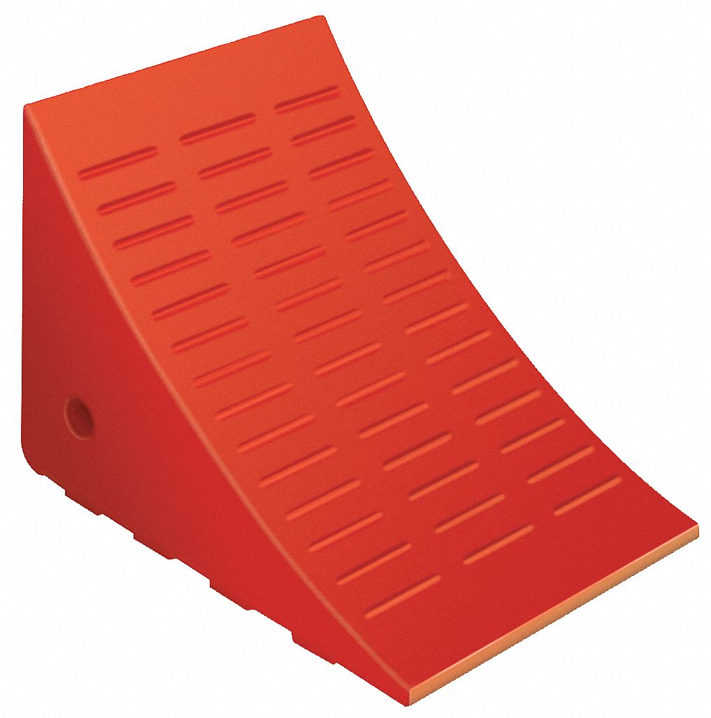 Wheel Chock, W7-5/8xH8-1/4xL11-3/8, Orange