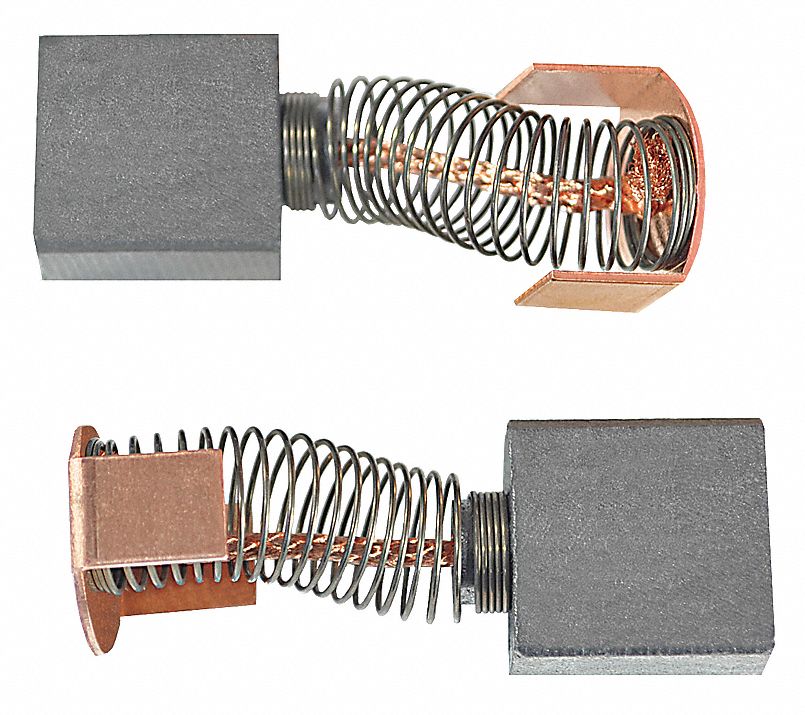 Motor Brush Set, 90VDC, 9/16 In. L, Pk 2