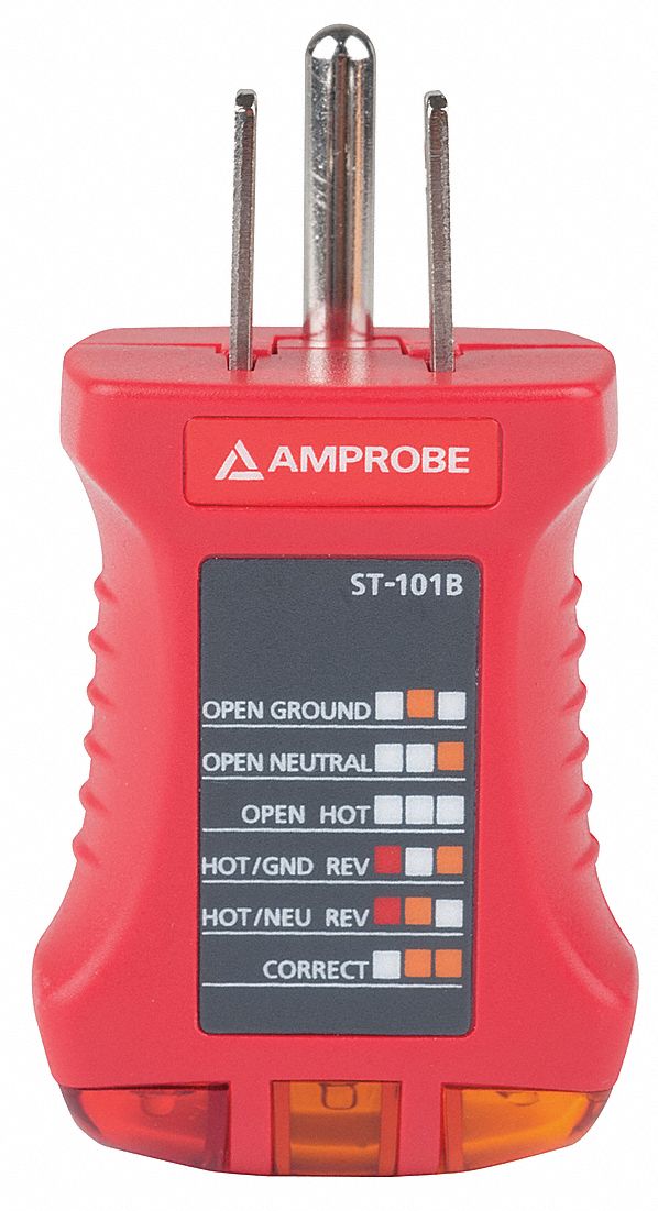 Receptacle Tester, 110 to 125VAC