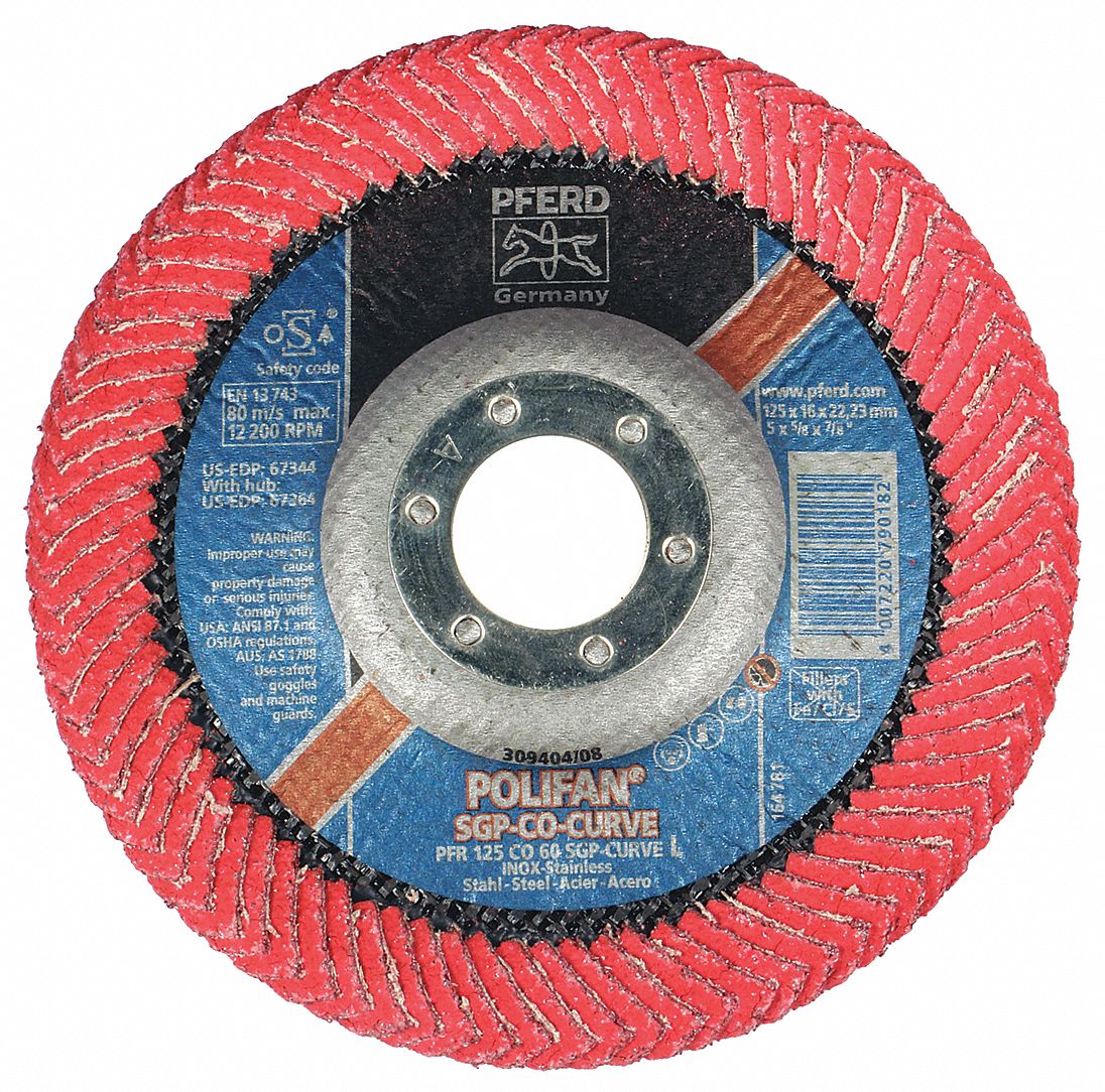Flap Disc, 5X7/8 Cermaic 60GT, L