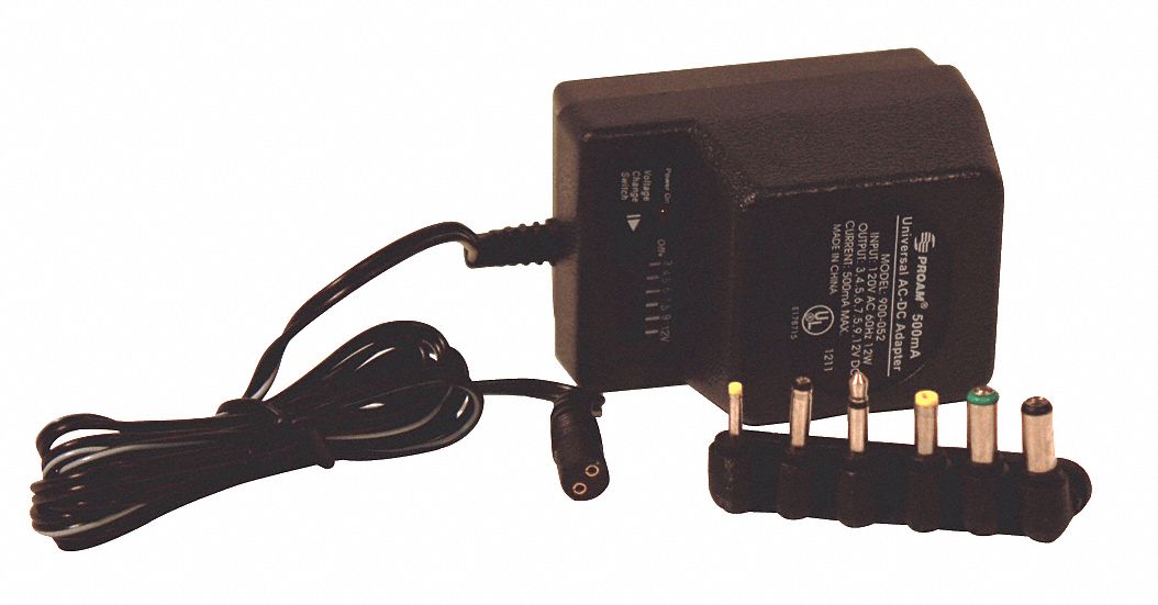 AC Power Adapter, 120V, 500mA