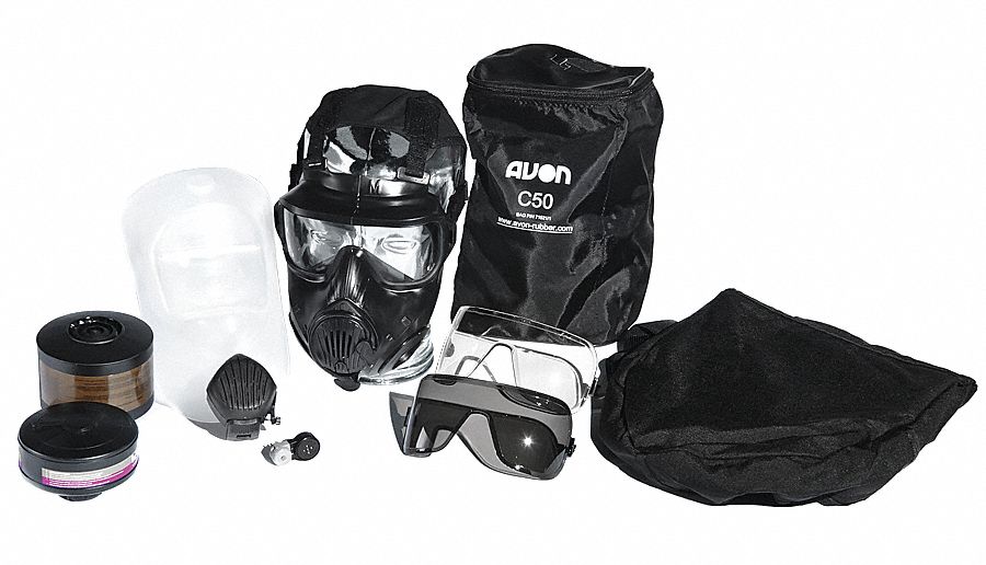 Mask Kit, Twin Port, Rubber, PU Lens, M