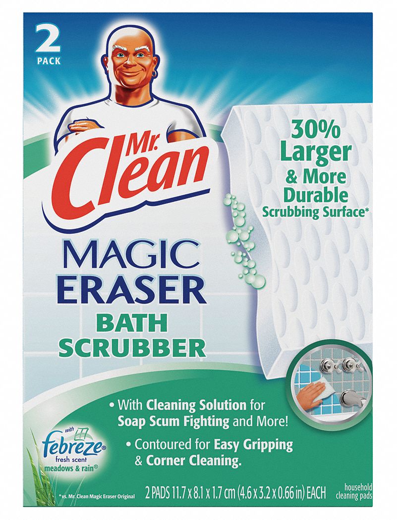 Bath Scrubber, White, PK32