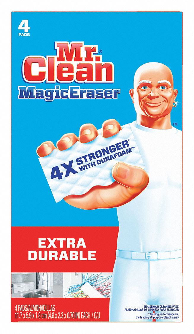 Cleaning Pad, White, 3-1/2In L, 5In W, PK32