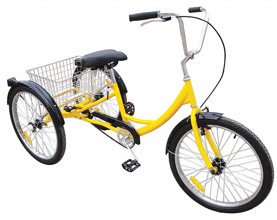 Industrial Tricycle, 24 In, Rear Basket