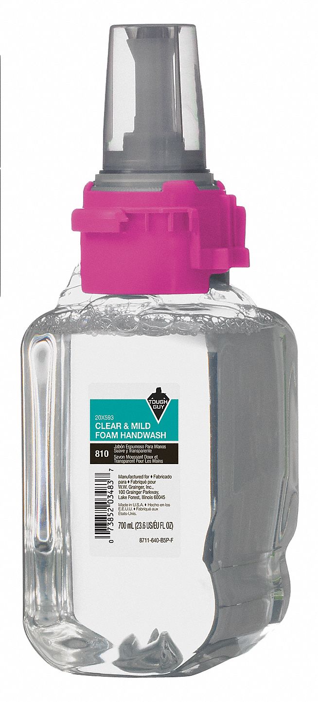 Foam Soap, Size 700mL, Clear, Box, PK 3