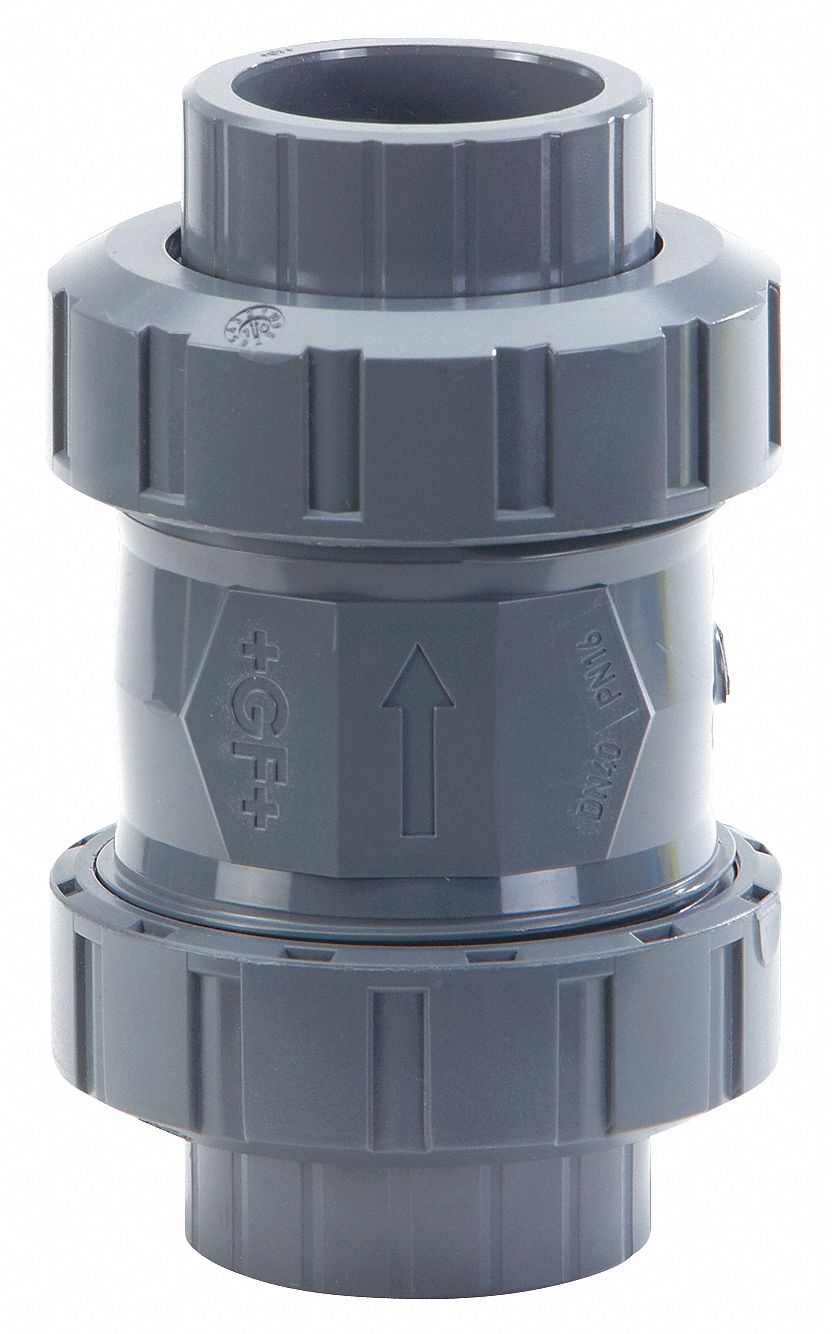 Check Valve, PVC and EPDM, 1-1/2 In