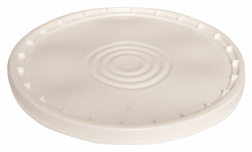 Plastic Pail Lid, Snap, Round, White