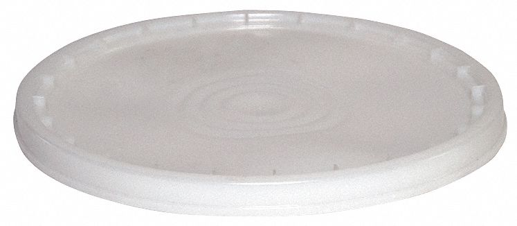 Plastic Pail Lid, Snap, Round, Natural