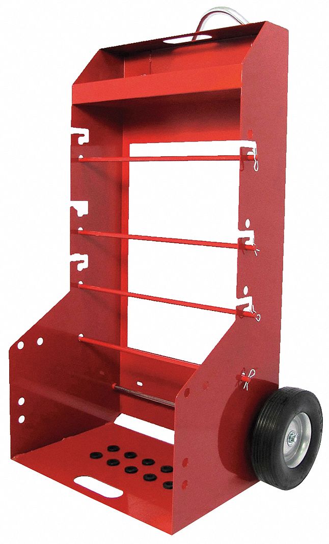 Wire Spool Cart, Portable, H 51-3/8 In