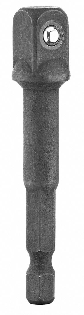 Hex Shank Socket ADaptor, 3/8 In, 25 Pk
