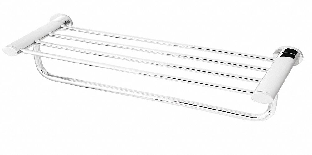 Towel Shelf, Chrome, 21-3/8 In L