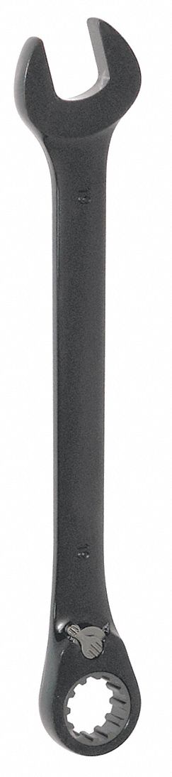 Ratchet Combo Wrench, Spline, Rev, 17mm, Blk