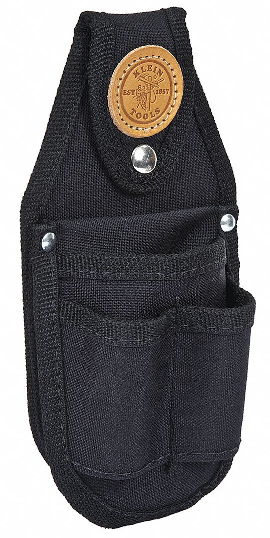 Tool Pouch, 4 Pkt, 5 x 2 x 9-7/8, Nylon, Blk