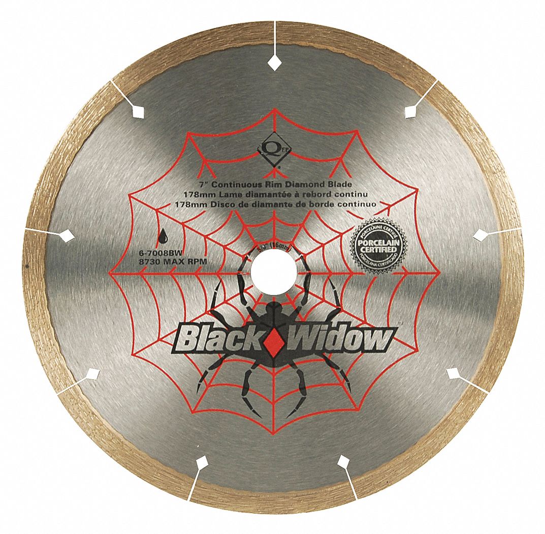 Tile Saw Blade, Wet, 7 In Dia, 8730 RPM