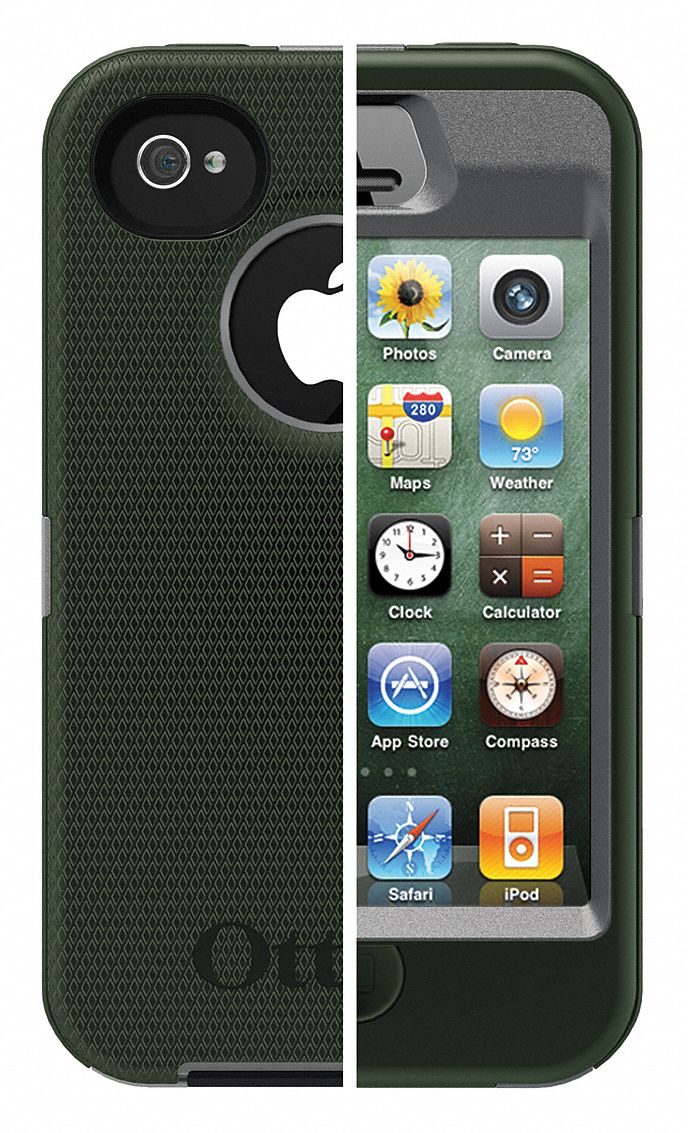 Defender Case, iPhone 4S, Gray/Green