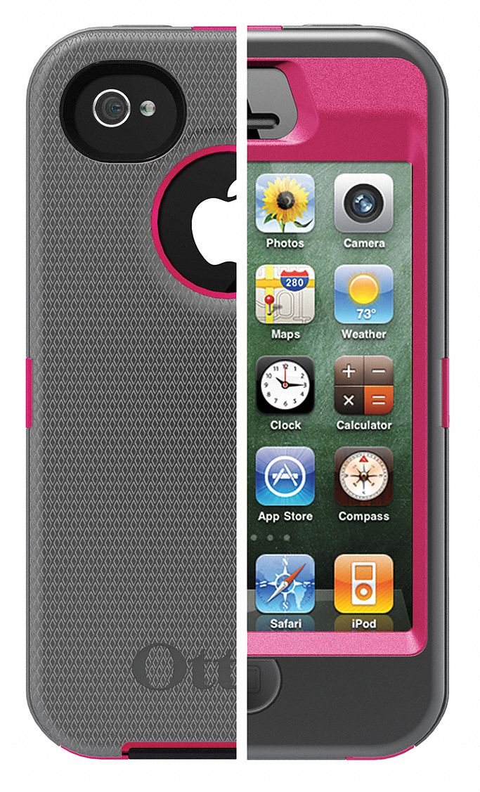 Defender Case, iPhone 4S, Pink/Gray