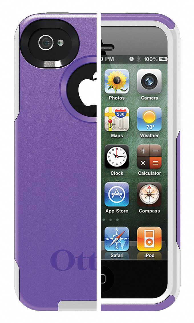 Commuter Case, iPhone 4S, Purple/White