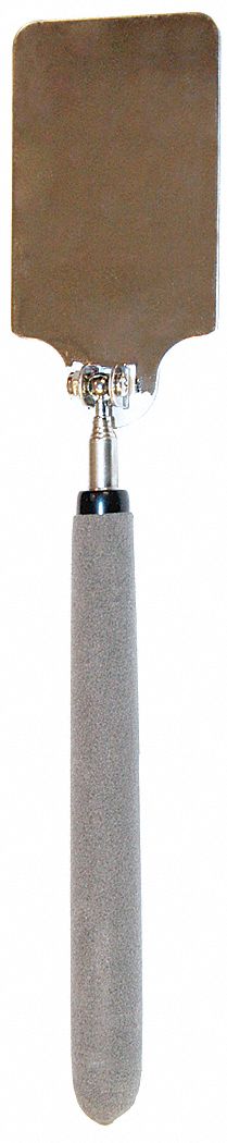 Telescoping Mirror, SS, 2 x 3 In, 28-1/2 L