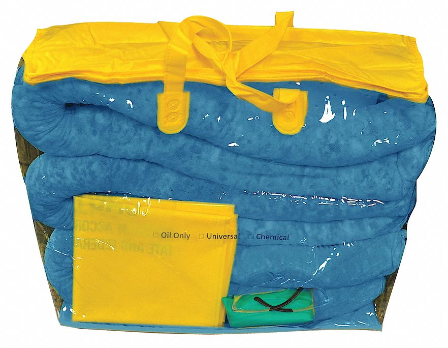 Oil Spill Kit, 5 gal, Zipper Bag