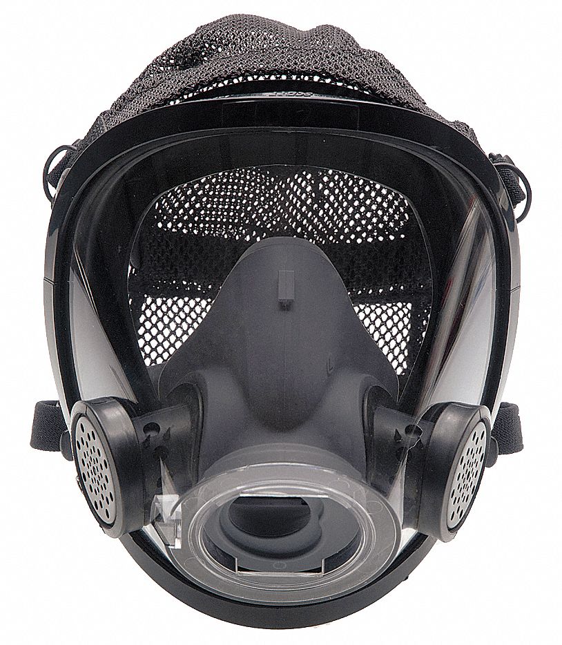 Full-Facepiece Respirator, Poly Headnet, L