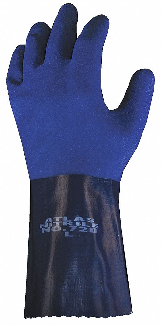 Chemical Resistant Glove, S, Blue, PR
