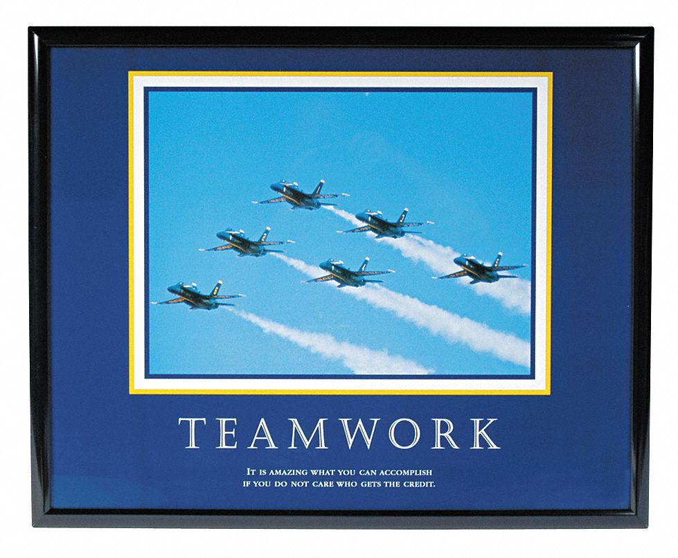 Framed Motivational Prints, 30x24 In.